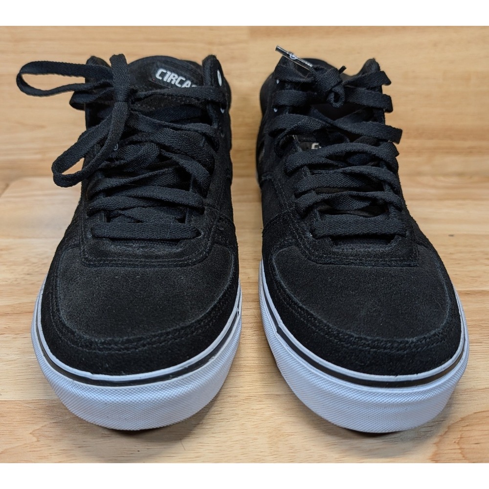 Circa Union Mens Black White Leather Mid Top Skate Shoes Size 12 BKWH LYG02-13 - Picture 3 of 11